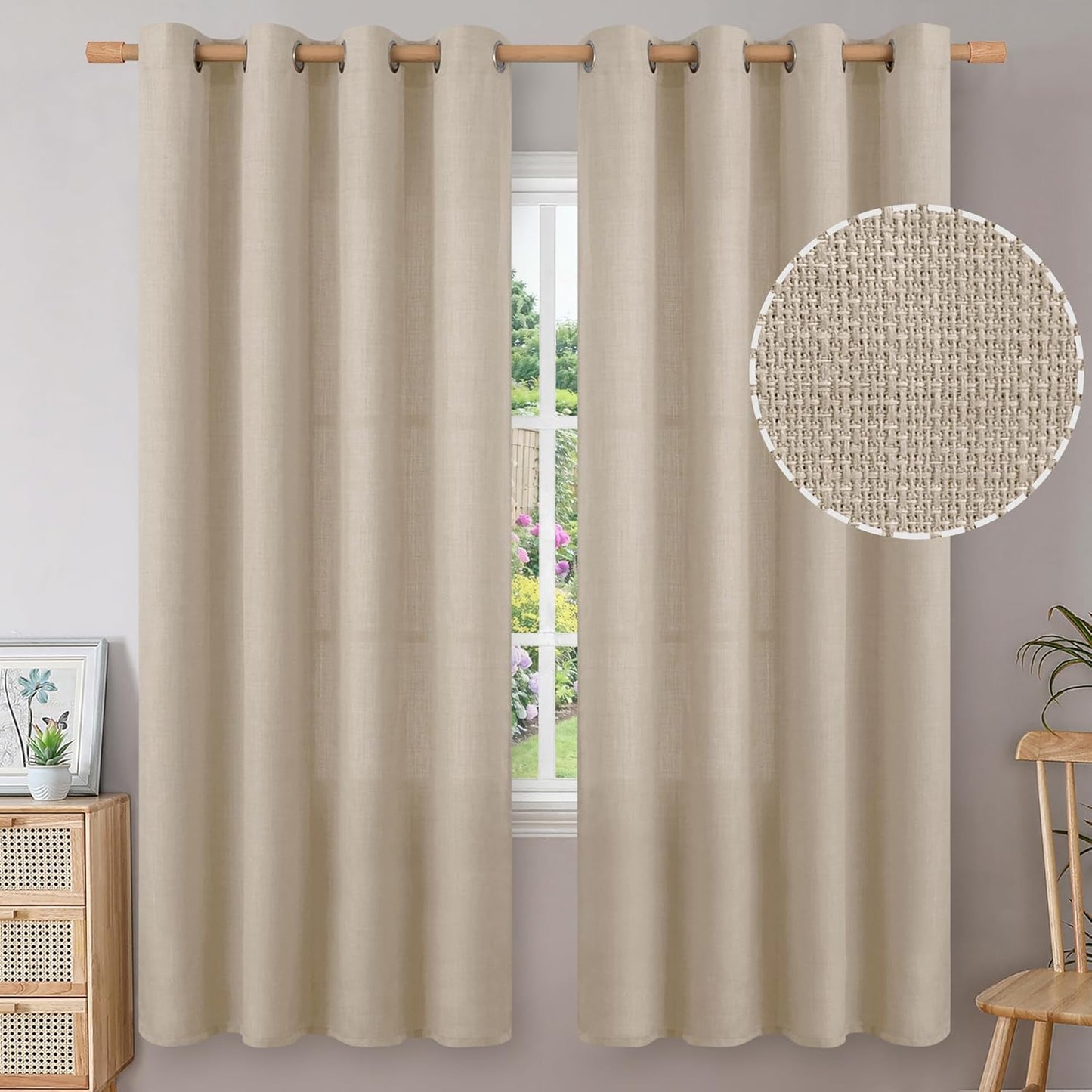 BGment Curtains 72 Inches Long for Living Room and Bedroom