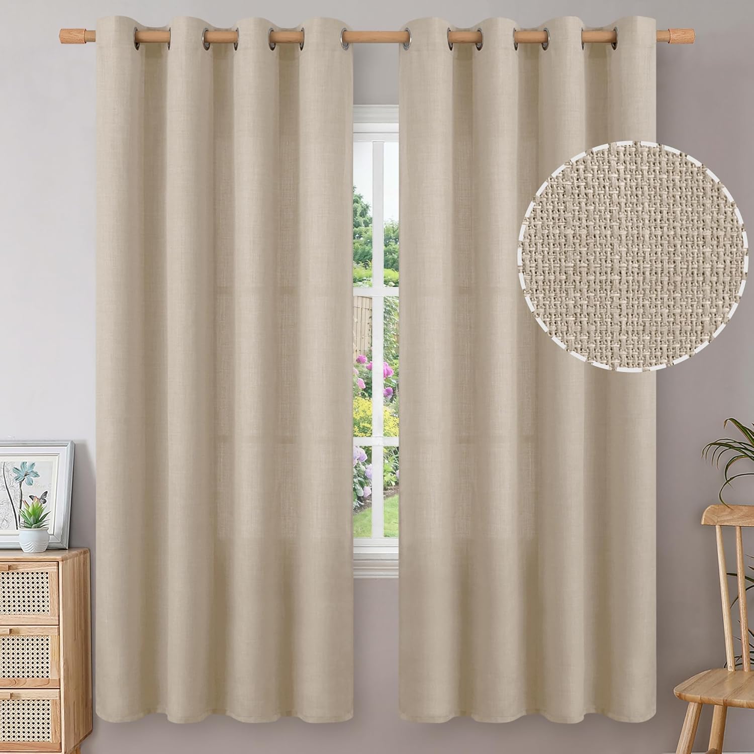 BGment Curtains 72 Inches Long for Living Room and Bedroom