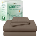600 Thread Count Cotton Sateen Queen Sheet Set - Hotel-Quality Comfort