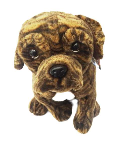 Brindle Boxer Plush Toy Dog - Personalized Plushie Gift Option