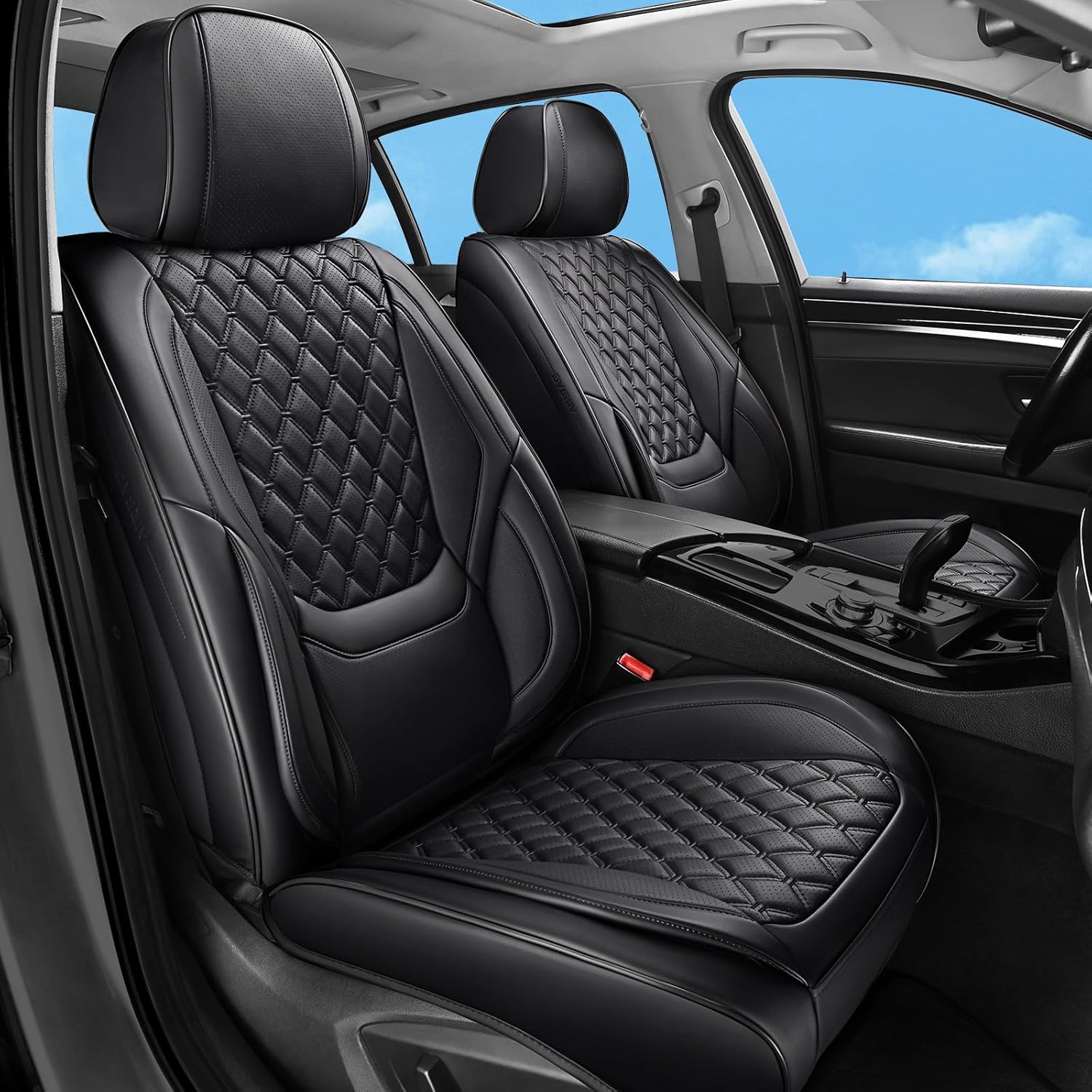 Luxury Faux Leather Car Seat Covers Full Set for All Vehicles
