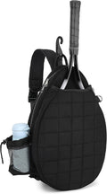 Rejolly Tennis Racket Sling Bag for 2 Rackets - Quilted Water