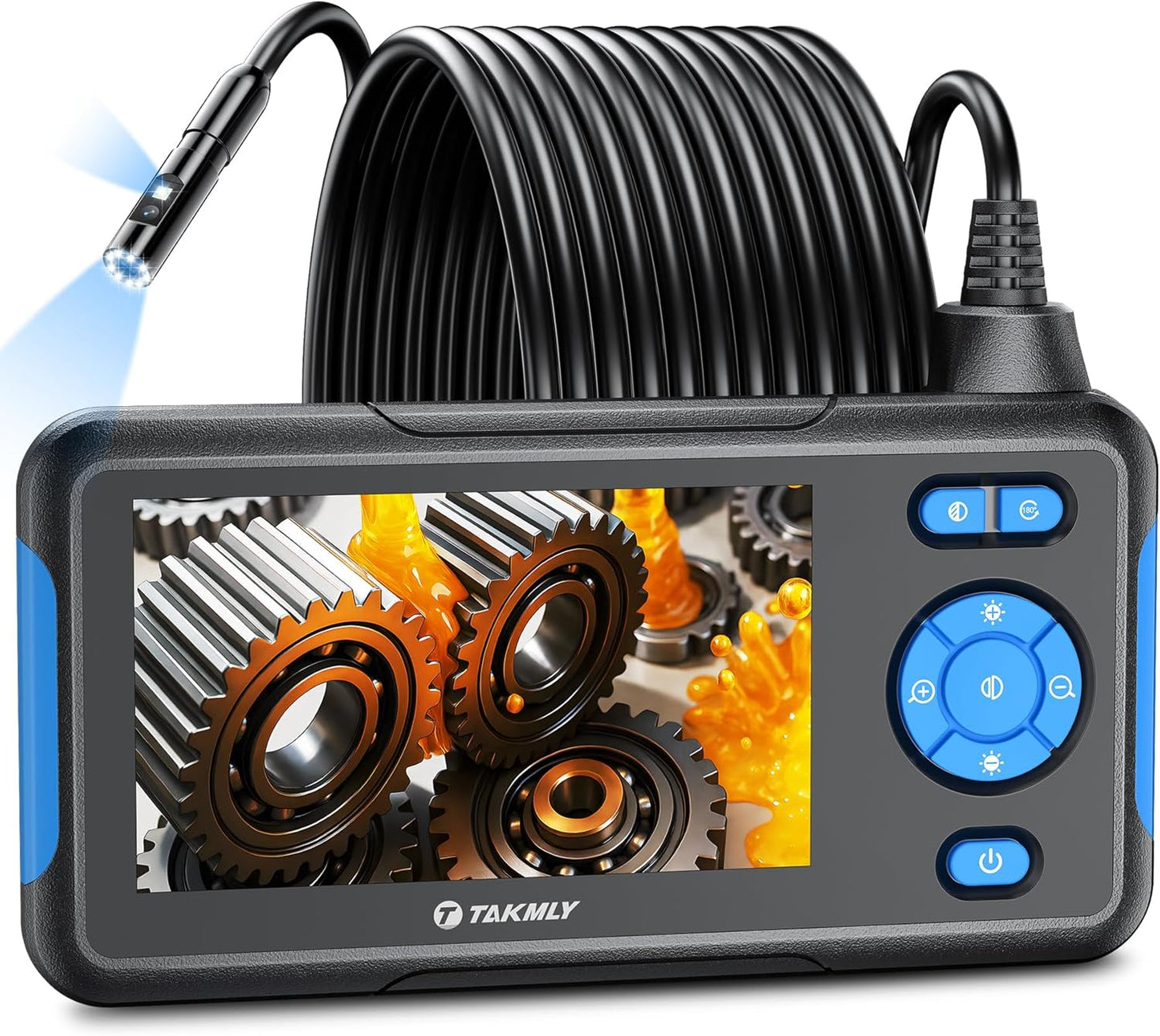 Industrial Endoscope Inspection Camera with Dual Lens and Light