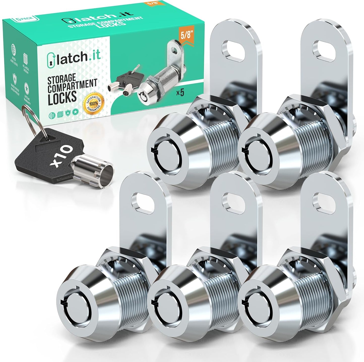 5 Pack RV Storage Locks for Secure Compartment Access