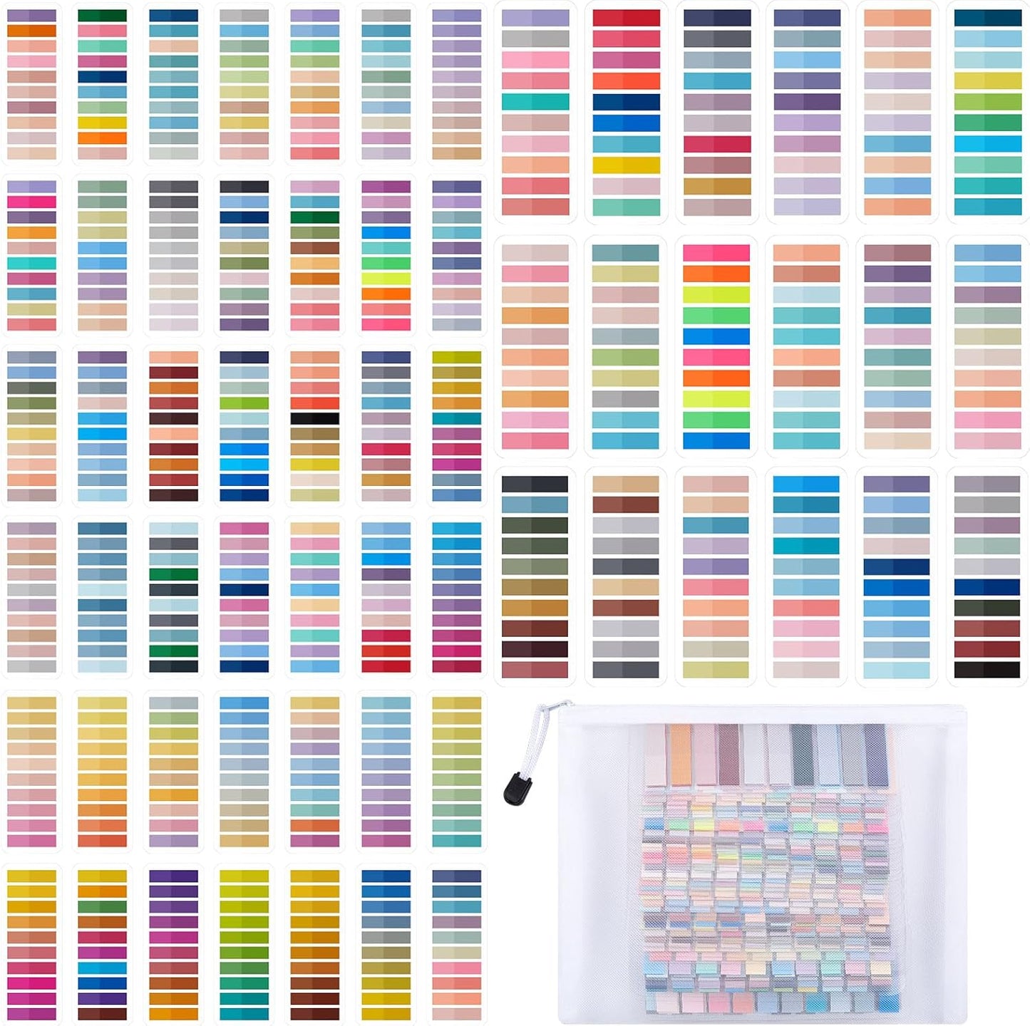 ReliThick 12000 Pcs Sticky Tabs for Books - Multicolor Markers