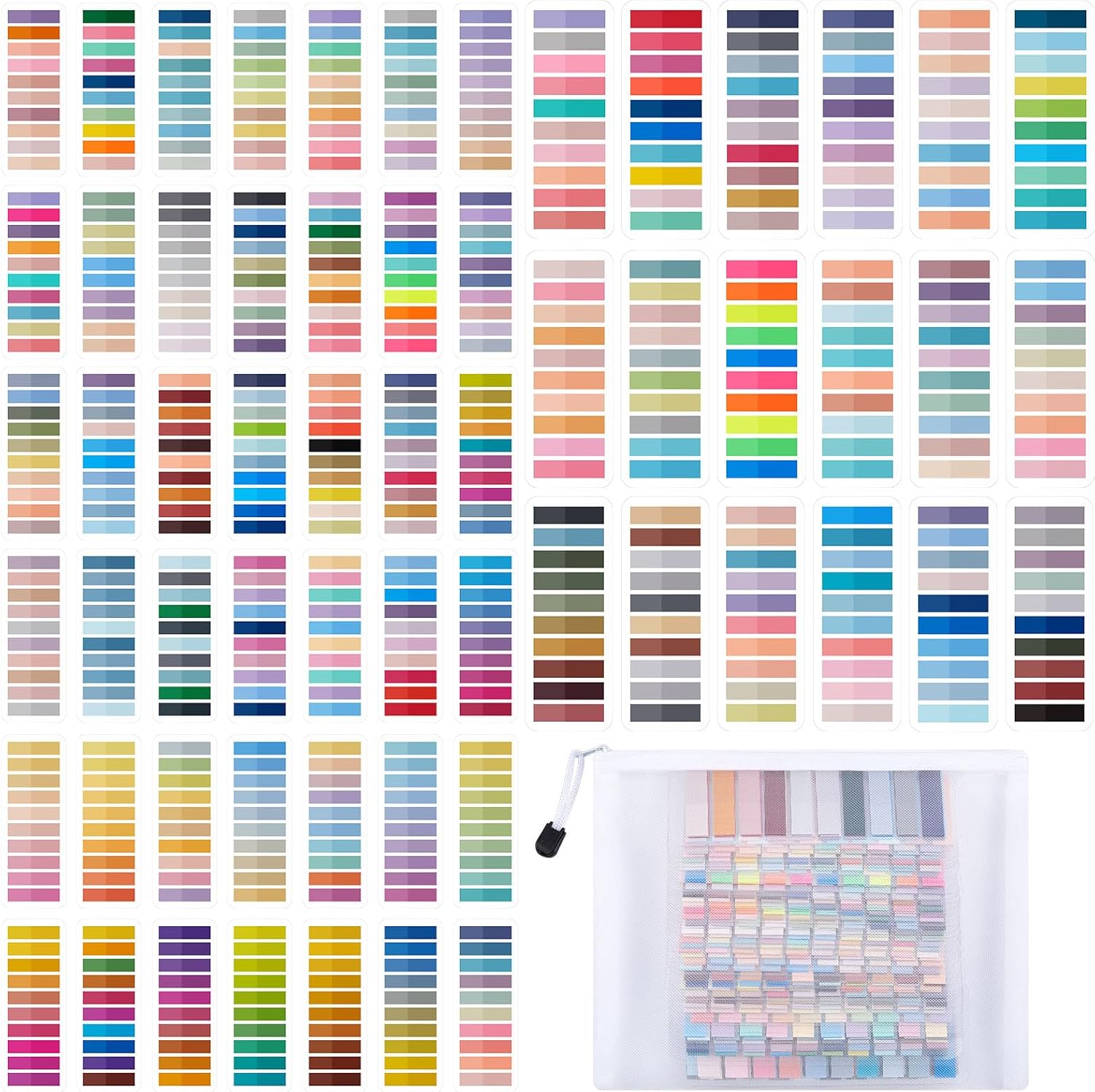 ReliThick 12000 Pcs Sticky Tabs for Books - Multicolor Markers