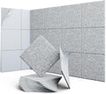 12 Pack 12 in x 12 in Acoustic Panels Silver Gray - Echo Reduction