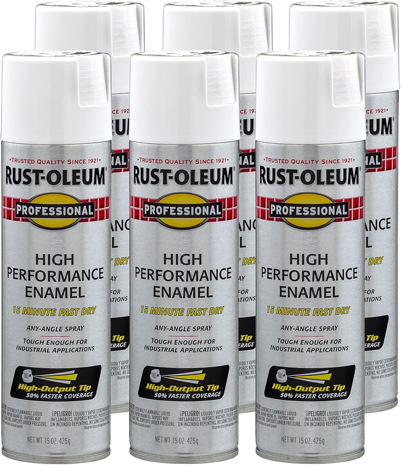 Rust-Oleum Professional High Performance Enamel Spray Paint 6 Pack