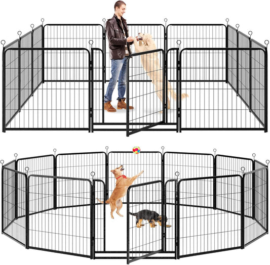 Heavy Duty Dog Playpen Outdoor Extra Wide 12 Piece Panels