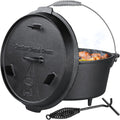 LIFERUN Dutch Oven Pot with Lid 7.8 Quart - Heavy-Duty Cast Iron