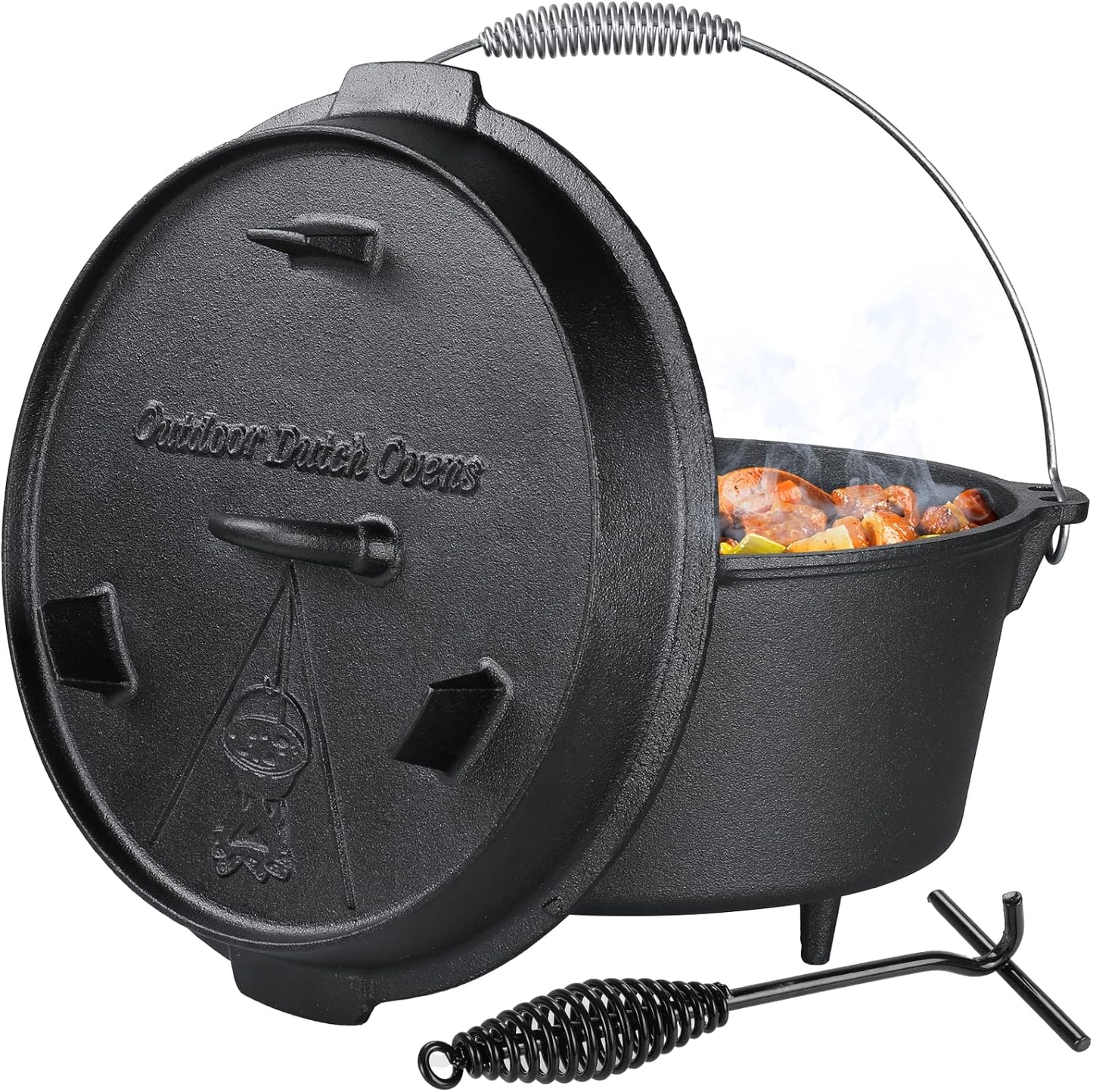 LIFERUN Dutch Oven Pot with Lid for Versatile Home Cooking