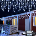 White Christmas Lights Outdoor, 66ft 640 LED Icicle Lights
