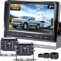 Dual RV Backup Camera System 7in Monitor Split Screen - No Lag