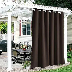RYB HOME Extra Long Outdoor Curtains for Privacy and Heat Block