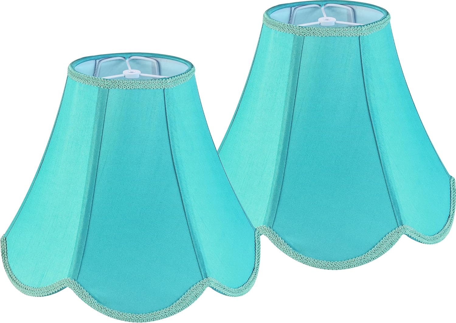 GO&SO Teal Lamp Shades Set of 2 - Stylish Barrel Design