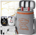 Anniversary Engagement Gifts for Couples Wine Tumbler Tote Set