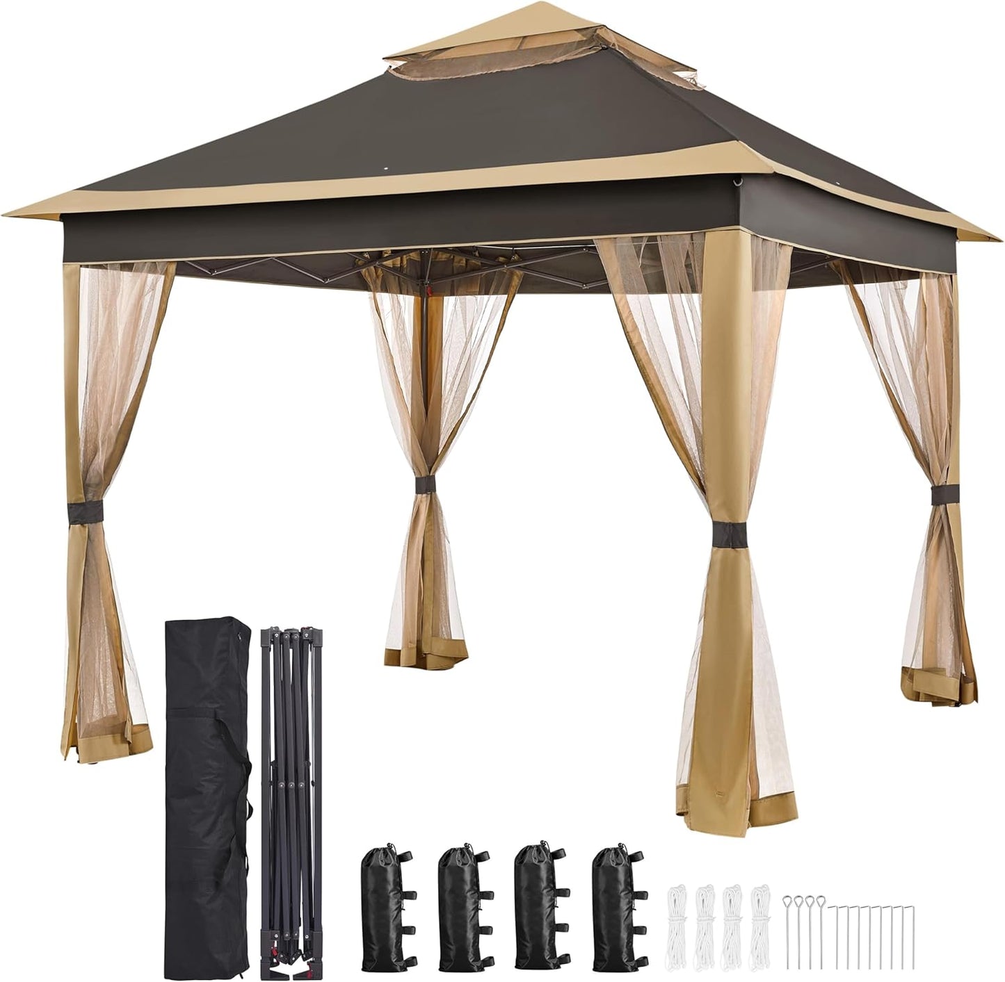 Yaheetech 11x11 Pop Up Gazebo for Outdoor Comfort and Shade