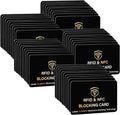 RFID Blocking Card 50 Pack - Thin NFC Signal Blocker for Wallets