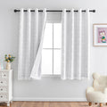 MYSKY HOME 63 Inch Blackout Curtains with Pom Poms for Kids