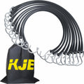 KJE 50Pack 21in Rubber Bungee Cords for Heavy Duty Use