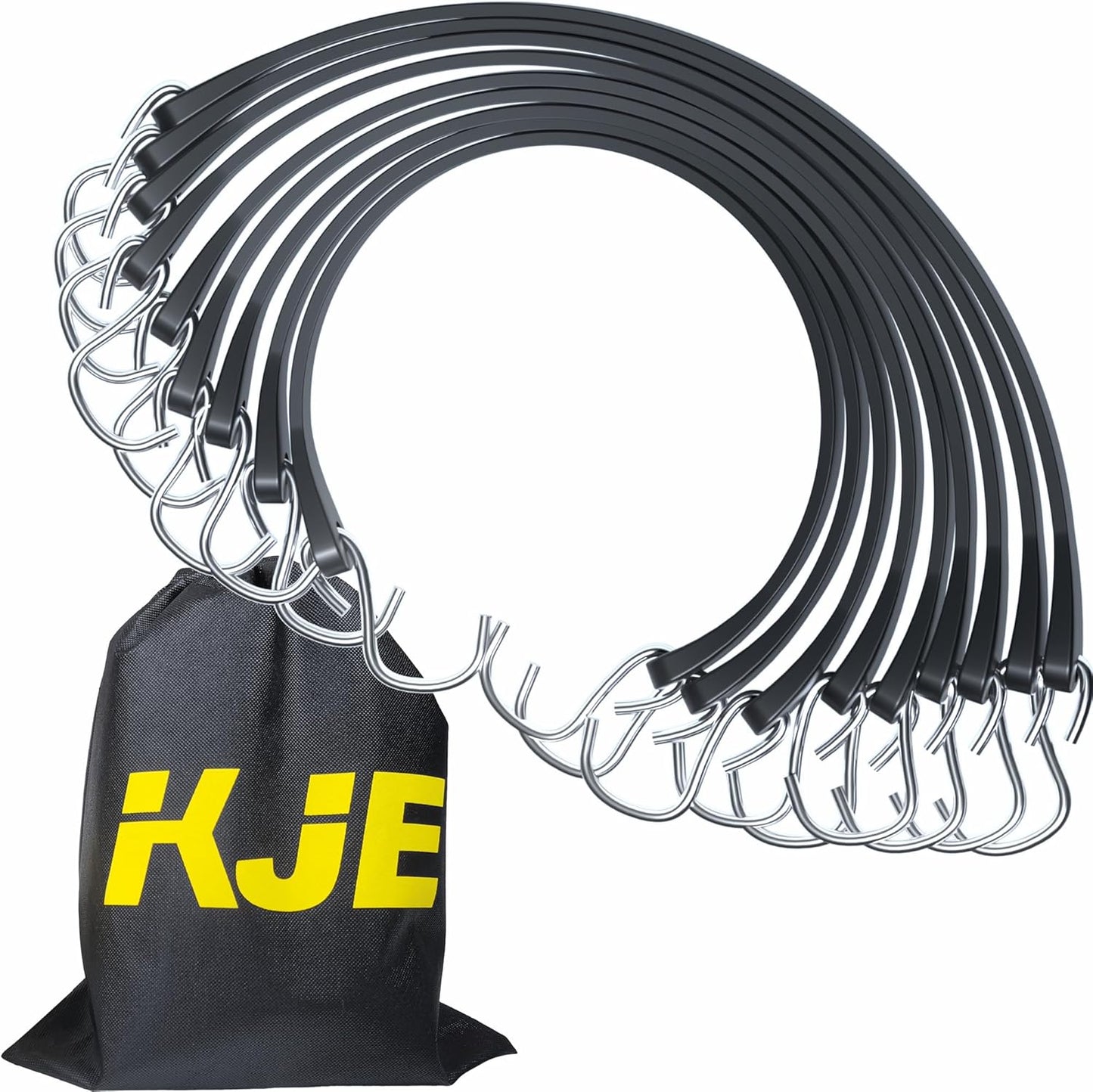 KJE 50Pack 21in Rubber Bungee Cords for Heavy Duty Use