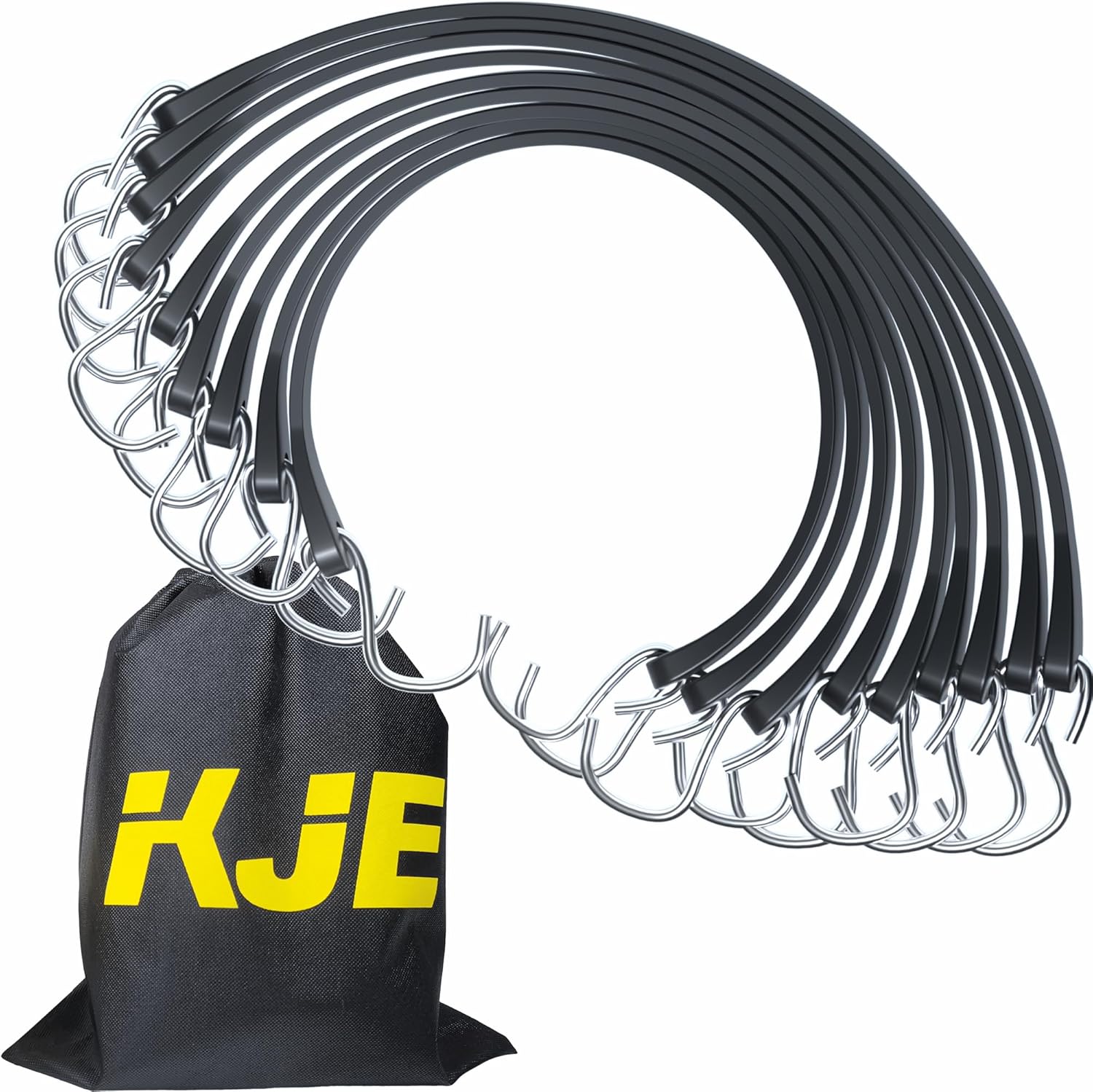 KJE 50Pack 21in Rubber Bungee Cords for Heavy Duty Use