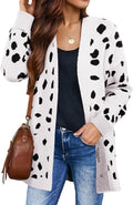 ZESICA Women's Leopard Print Knitted Cardigan - Cozy Fall Staple