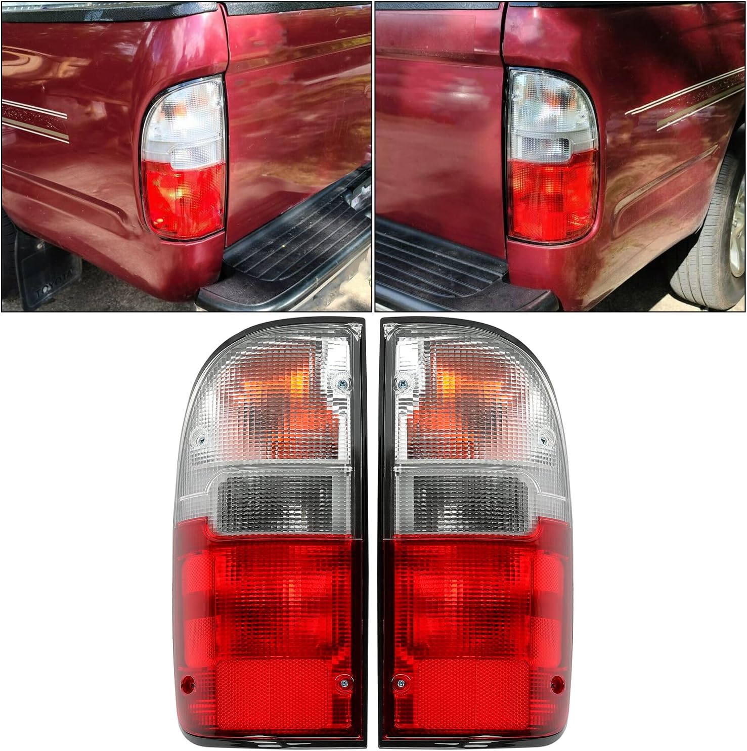 ECOTRIC Tail Light Pair for 1995-2000 Toyota Tacoma Pickup