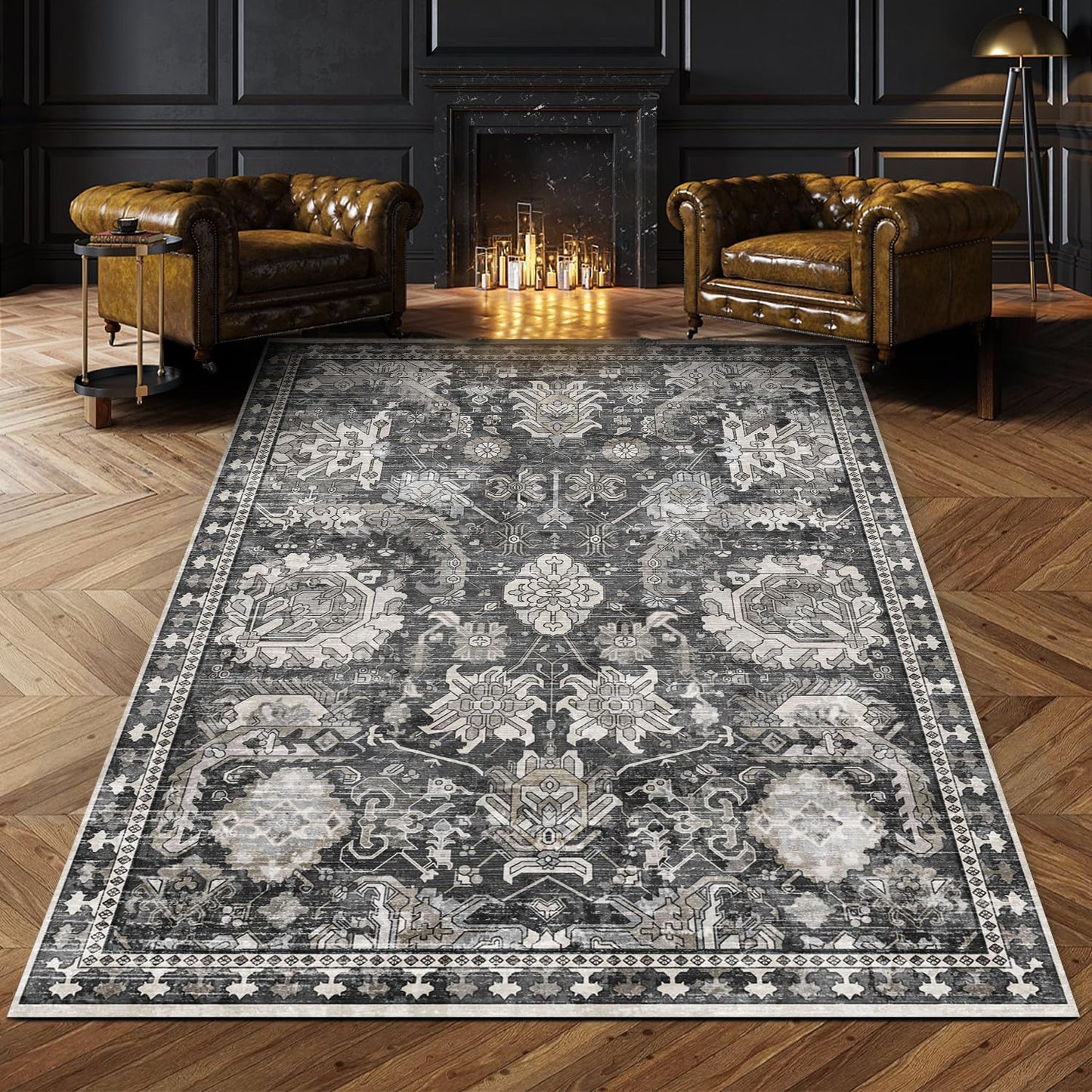 RUGSURE 5x7 Washable Area Rugs for Living Room & Bedroom