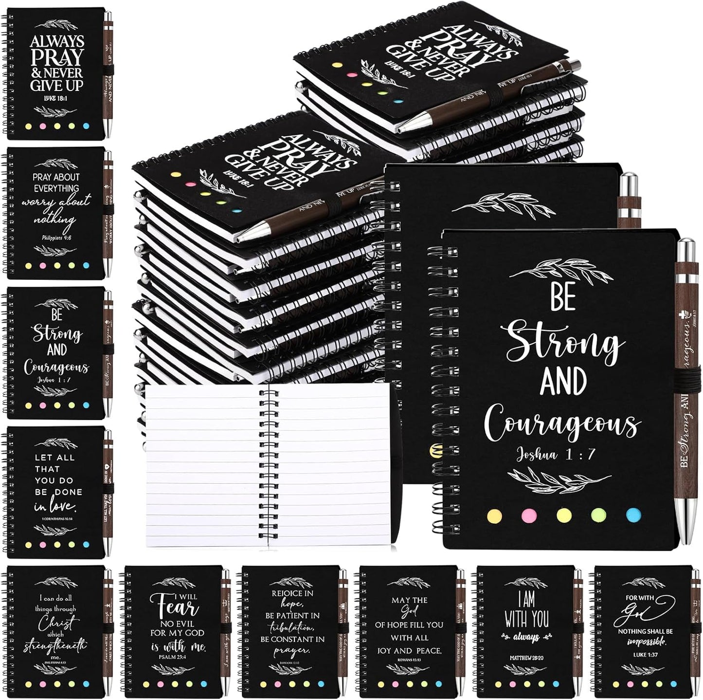 Christian Gifts Bulk Notebook and Pen Set for Inspiration