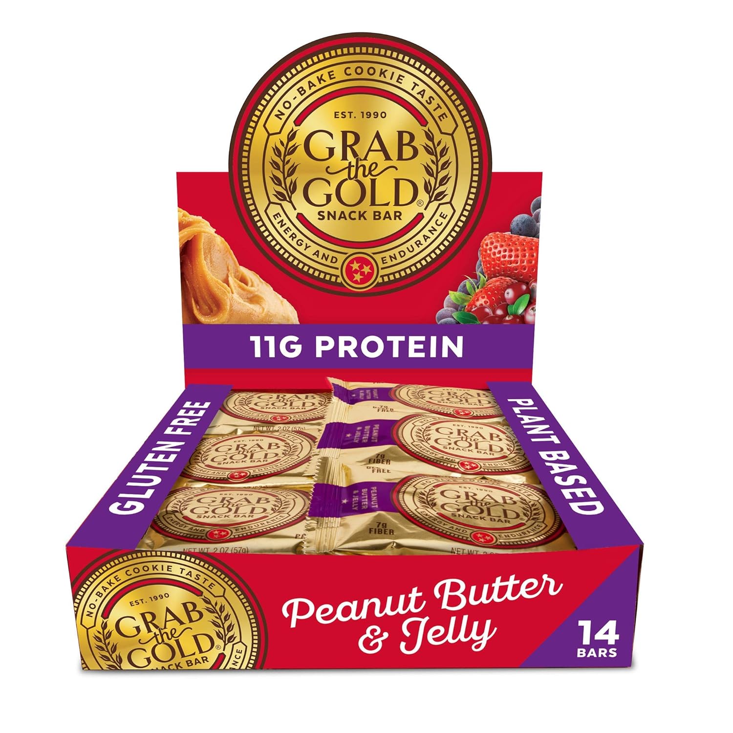 Grab The Gold Cranberries Peanut Butter & Jelly Protein Bars