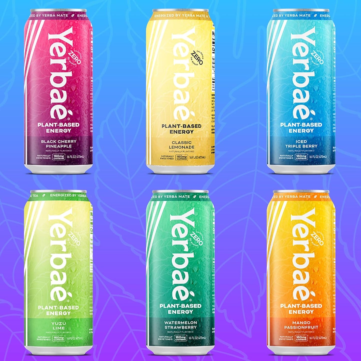 Yerbae Assorted Flavors Variety Pack - Plant-Based Energy Drinks