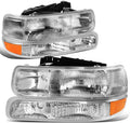 DNA MOTORING HL-OH-CS99-4P-BK-AB Black Amber Headlights Compatible