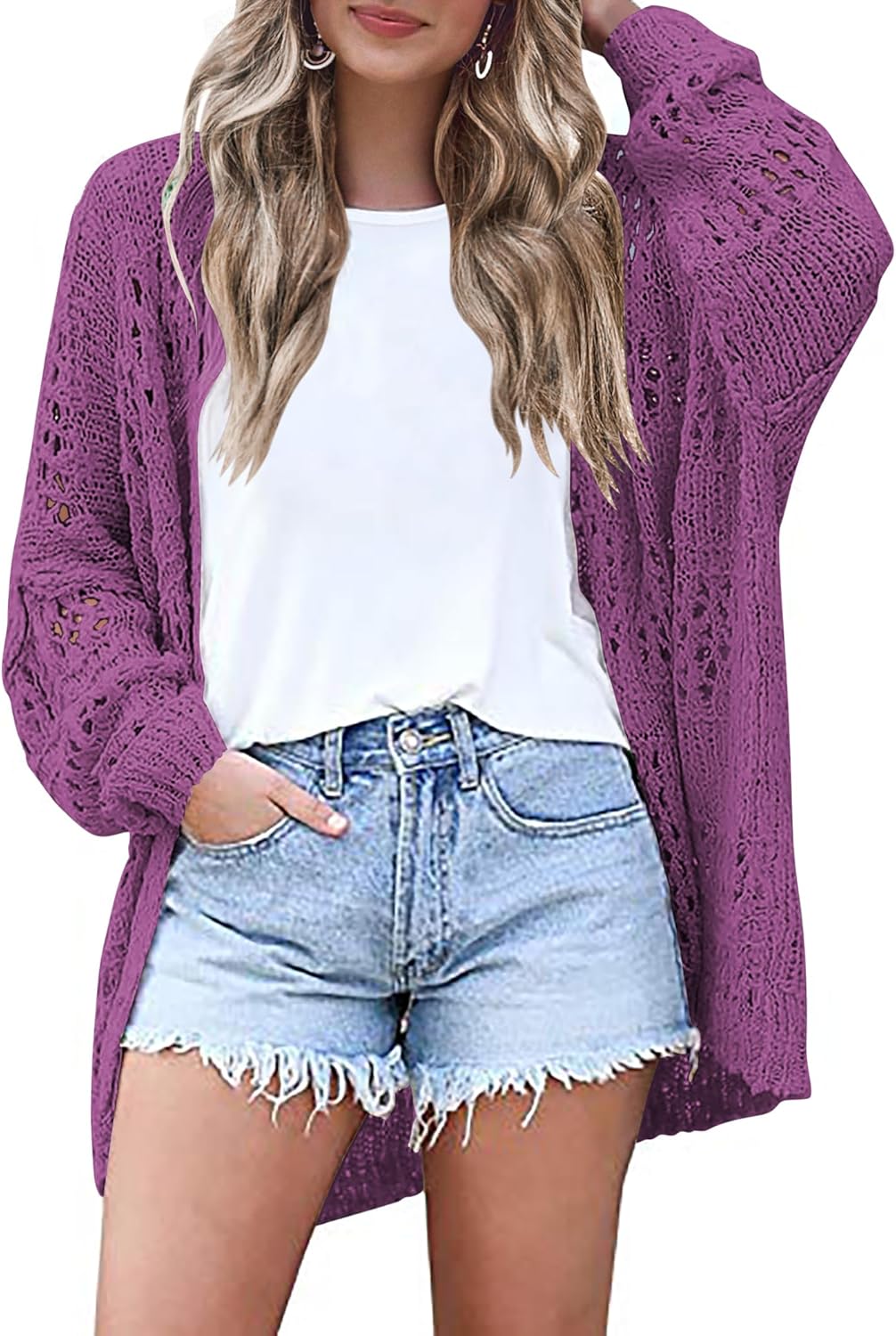 Lightweight Crochet Cardigan for Women - Stylish and Versatile