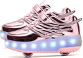Aikuass USB Rechargeable LED Light Up Roller Shoes for Kids - Fun LED