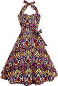 Topdress Vintage Polka Audrey Dress 1950s Halter Retro