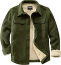 Men's Polar Fleece Sherpa Lined Shirt Jacket for Men - Thick Warm