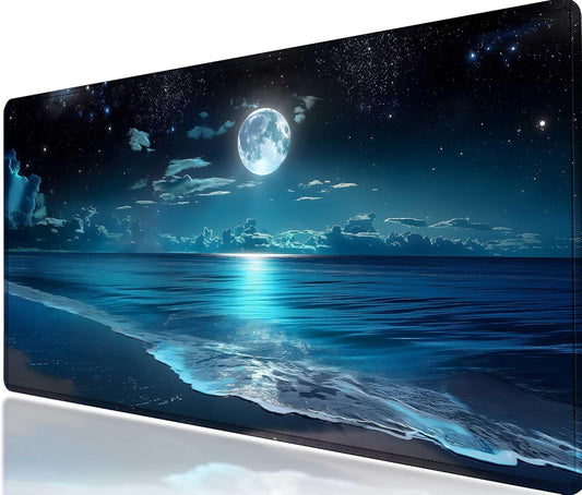 Ocean-Inspired Large Gaming Mouse Pad by Apottwal