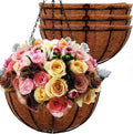 Hanging Planters Basket Outdoor Indoor 14 in 4 Pack - Coco Coir Liners