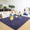 Ultra Soft Grey Purple 9x12 Feet Shag Area Rug for Bedroom