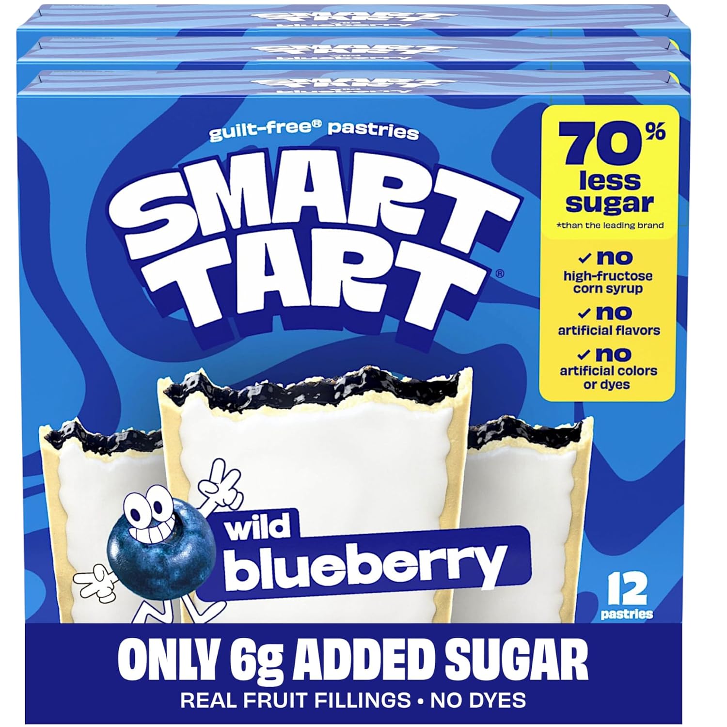 Smart Tart Wild Blueberry Toaster Pastries - Low Sugar Snack