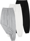 3 Pack Girls Sweatpants Girls Joggers Pants Athletic Waisted