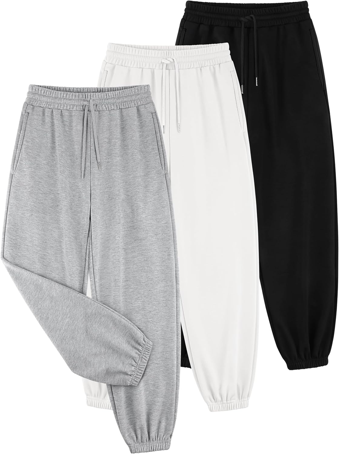 3 Pack Girls Sweatpants Joggers Athletic Pants with Pockets