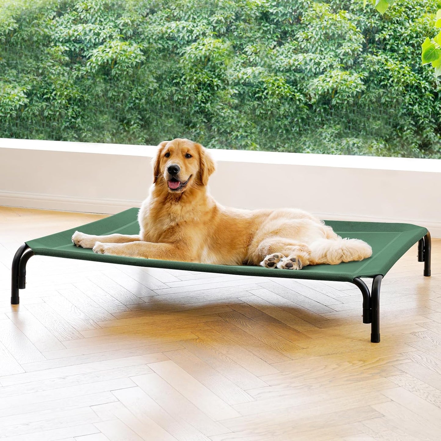 Elevated Dog Bed for Large Dogs - Cooling Raised Cot Design