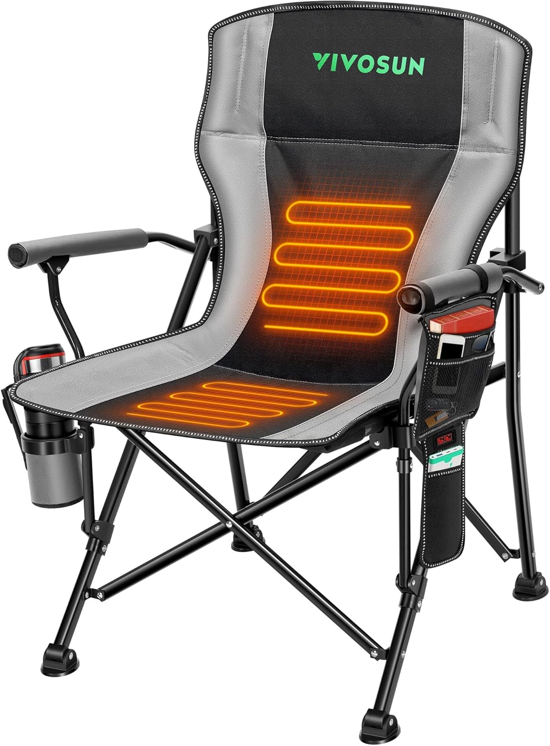 VIVOSUN Heated Camping Chair with Dual Zone Heating