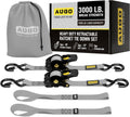 AUGO Retractable Ratchet Tie Down Straps 2PK 10 FT - Fast