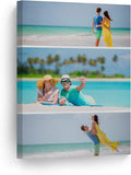 Personalized Photo Upload 3 Image Collage Canvas Print - 22x15 in