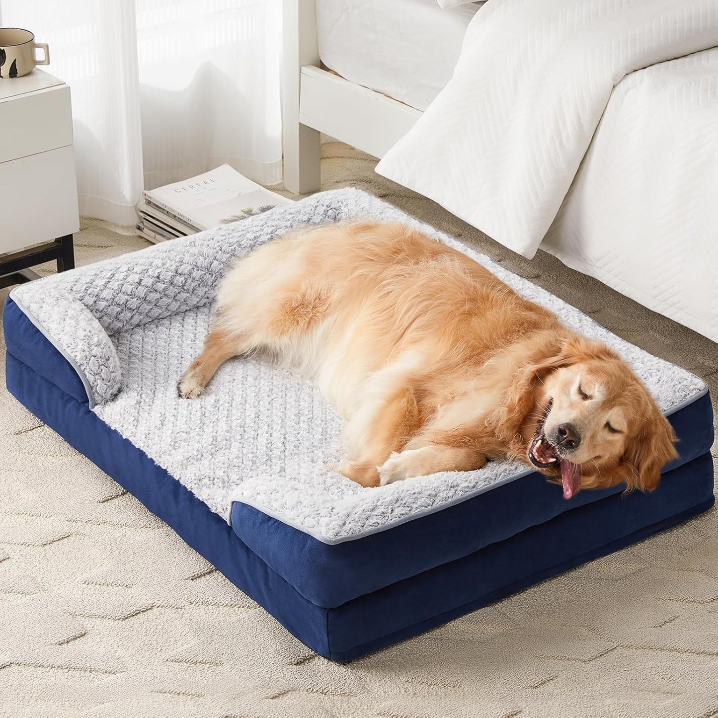 Orthopedic Dog Bed for Large Dogs with Waterproof Cover