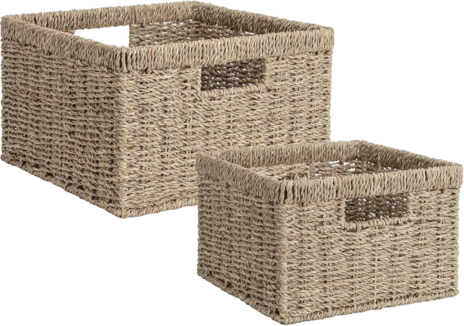 Handwoven Seagrass Storage Baskets for Organizing and Decor