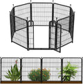 32 in Decorative Garden Fence with Gate - Portable Animal Barrier